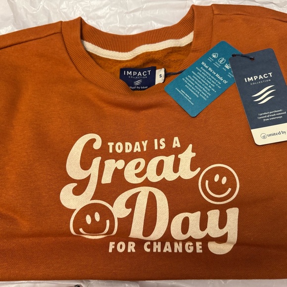 Women’s United by Blue Great Day Graphic Crew Ginger Size Small - Picture 3 of 6